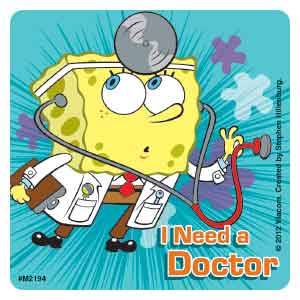 SpongeBob - Doctor Visit Medical Stickers